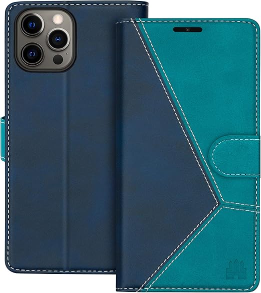 Amazon Com Caislean Compatible With Iphone 12 Pro Max Wallet Case 6 7 Pu Leather Flip Cover Rfid Blocking Credit Card Holder Soft Tpu Shell Kickstand Function Magnetic Full Protection Case Blue