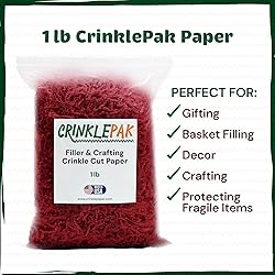 CrinklePak 1LB USA Made Red Crinkle Paper Filler