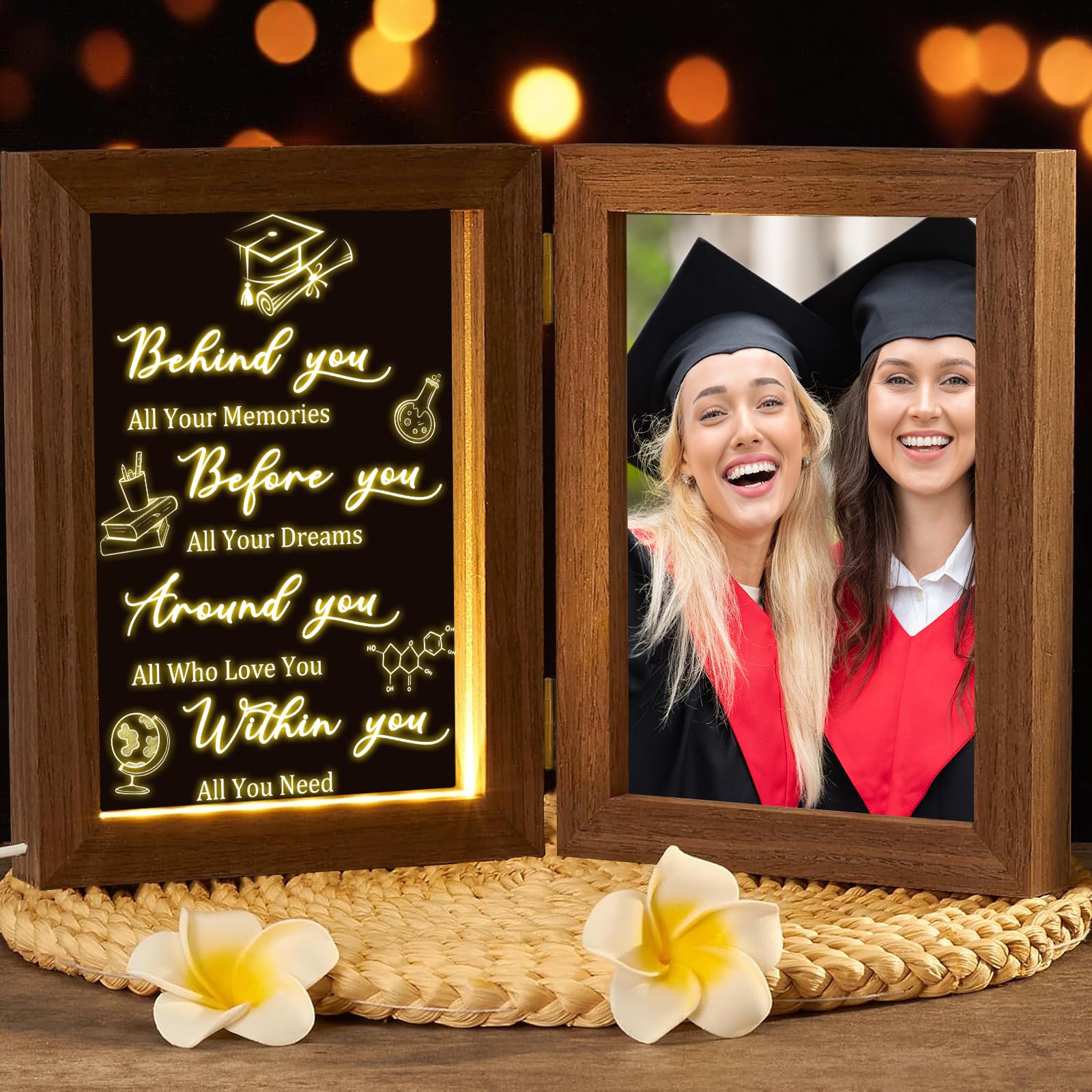 Photo 1 of 2025 Graduation Gifts for Her Picture Frame Foldable Nightlight Picture Frames College High School Grad Gift for Her & Him Master Degree Congratulations Gifts for Graduates,Daughters & Family
