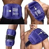 AiricePac Large Ice Pack for Injuries Reusable Gel for Lower Back, Cold Packs Wrap for Shoulder, Knee, Elbow, Hip, Leg, Soft Cold Compress,16 × 9"