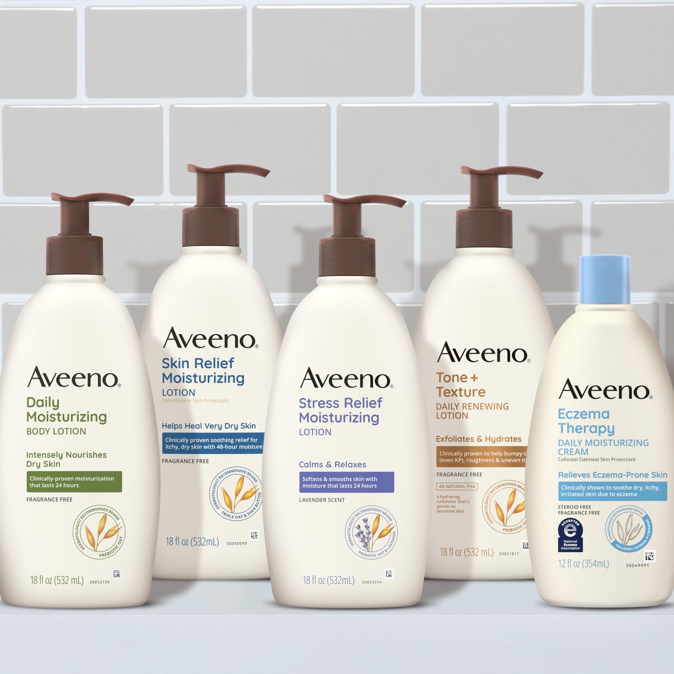 Aveeno Eczema Therapy Daily Moisturizing Body Cream for Sensitive Skin, Soothing Eczema Relief Cream, Colloidal Oatmeal & Ceramide for Dry & Itchy Skin, Steroid- & Fragrance-Free, 12 oz