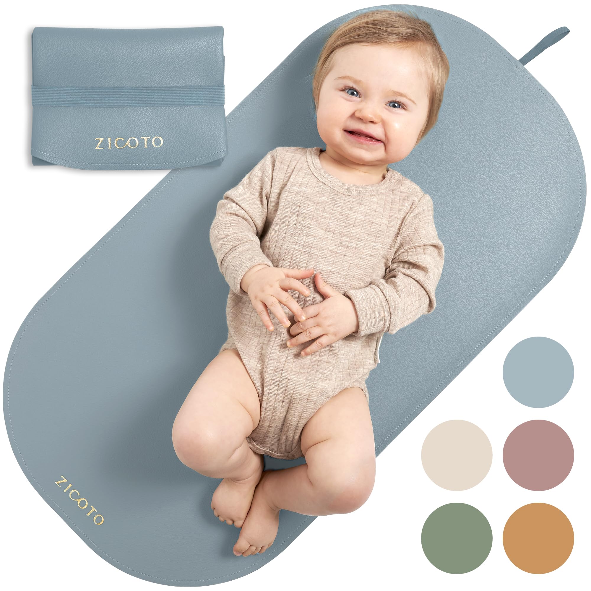 Photo 1 of Beautiful Portable Baby Changing Pad - Wipeable and Easy to Clean Diaper Changing Mat - The Perfect Waterproof Vegan Leather Pad for Traveling