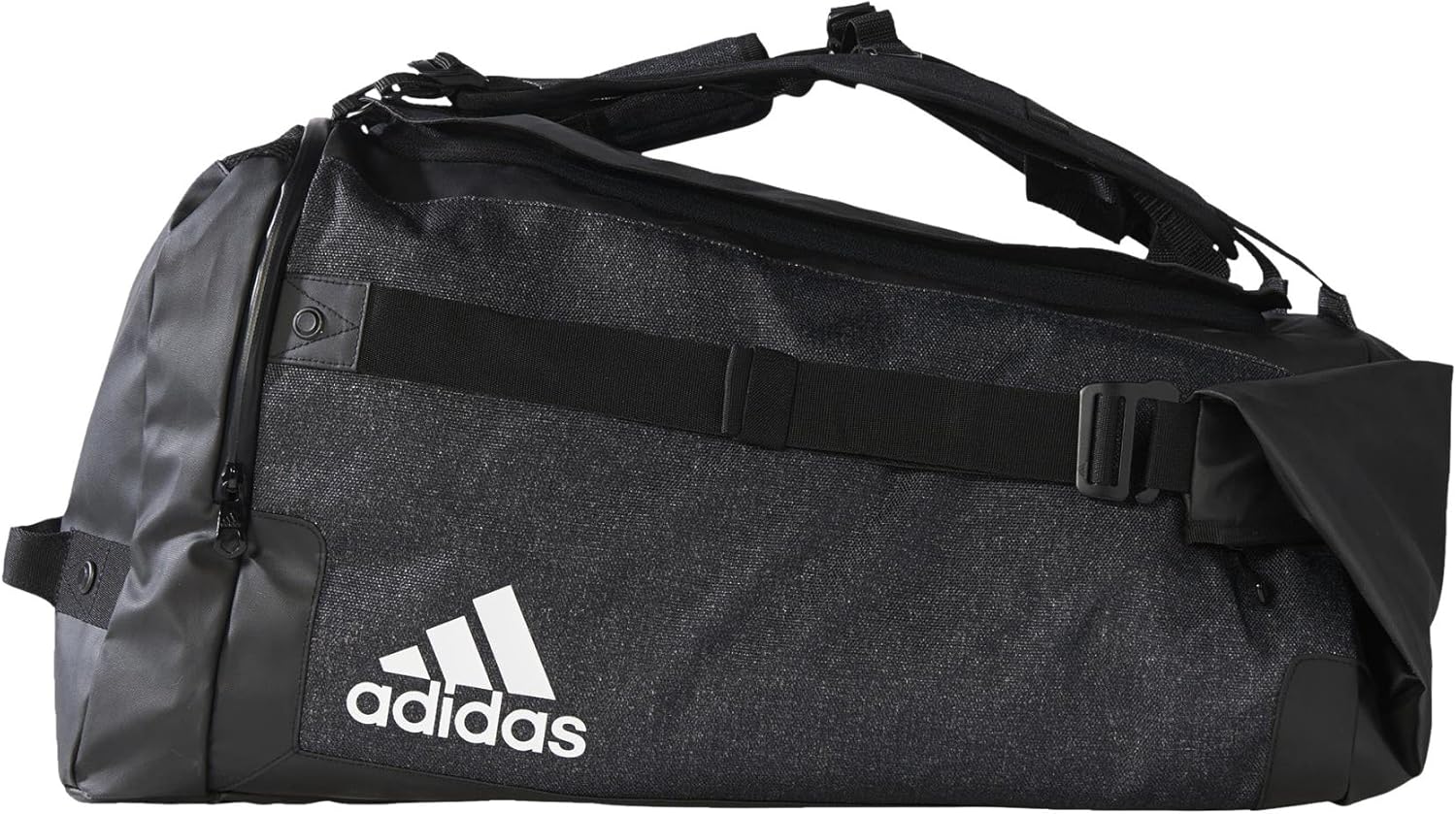 adidas bag, Team Travel multifunctional bag, black/white, 70 x 32 x 35
