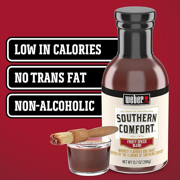 WEBER SOUTHERN COMFORT WHISKEY FLAVORED BBQ SAUCE, 13.7 OZ