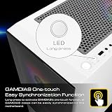 GAMDIAS TALOS E3 White Mid-Tower Case ATX ARGB 3 Fans Tempered Glass view 4
