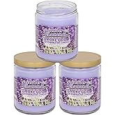 Smoke Odor Exterminator 13 oz Jar Candles Lavender Chamomile, (3) Set of Three Candles.