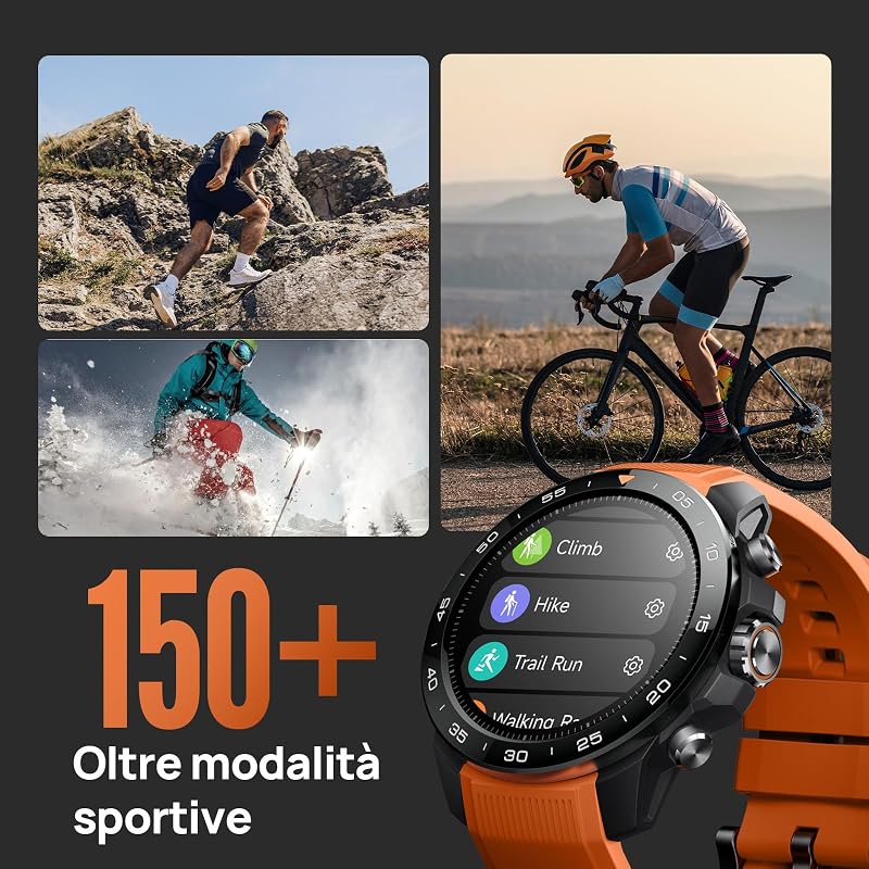 GS Explorer S Smartwatch Uomo, GPS, 20 Giorni Autonomia, Nero — foto 5 di 8