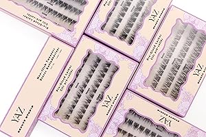 YAZ Beauty Studio Premium Pre-Glued Lash Clusters, Hand-Made, Bandless, 8-14mm (Velour, C Curl)