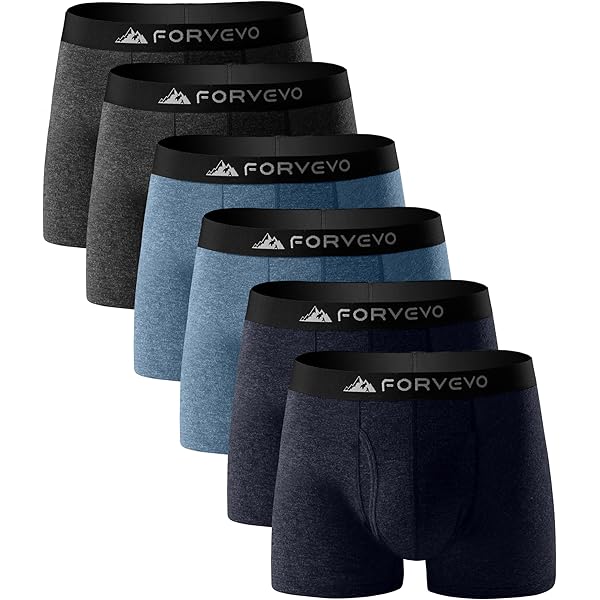 FORVEVO Men's Underwear, Merino Wool Boxer Briefs, Breathable