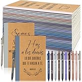 Maitys 40 Pcs Easter Spanish Christian Gift Regalos Cristianos En Español Regalos Para Religious Notebook Bible Verse Pen Inspirational Prayer Journal for Women Men Church Sunday School (Morandi)
