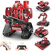 STEM Robot Toys for Kids Ages 8-14, 5-in-1 Remote Control and APP Programmable Robot Toys - 495 Pcs DIY Building Science Educ