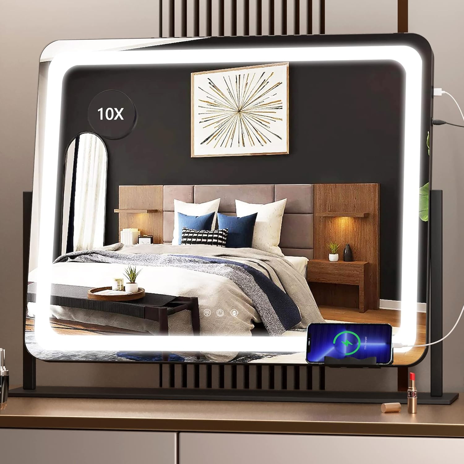 Mirrors - Hasipu Vanity Mirror with Lights, 24.2