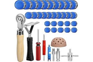 Linkstyle Tire Repair Kit Heavy Duty, 67PCS Tire Patch Kit with Tungsten Grinding Head for Cars Trucks RV ATV