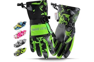 West Biking Winter Gloves for Boys and Girls, 3M Thinsulate Kids Winter Ski Gloves Suitable for Outdoor Activities, Cycling, and Snowboarding