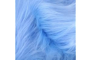 YURDON Faux Fur Fabric Craft Fur for Crafts,Gnomes,Costume,Fursuit,Decoration(20×20 inches,Baby Blue)