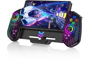 NINJAPLUSOX Switch Controller with Hall Joystick for Nintendo Switch/OLED, Wired Switch Pro Remote Controller with Turbo/4 Game Slot/Dual Motor, Handheld Joypad Replacement for Nintendo Switch Controller