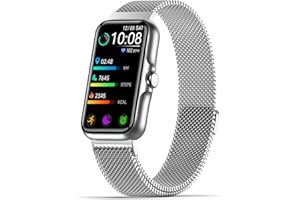 Sunorshop Health Fitness Tracker, Smart Watch with 24/7 Heart Rate and Blood Oxygen Monitor, Sleep Tracker with IP68 Waterproof, Activity Tracker Pedometer Step Counter for Women Men (Silver)
