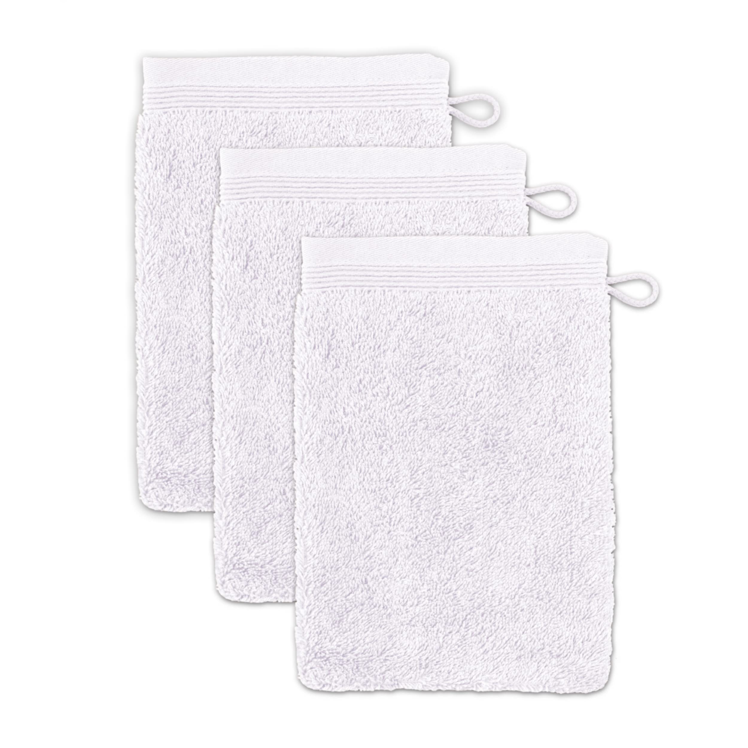 Möve wash Glove, Snow, 15 x 20 cm , pack of 3