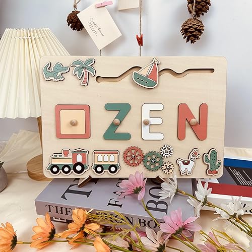 Personalized Name Puzzle Montessori Toys Nursery Decor Customized