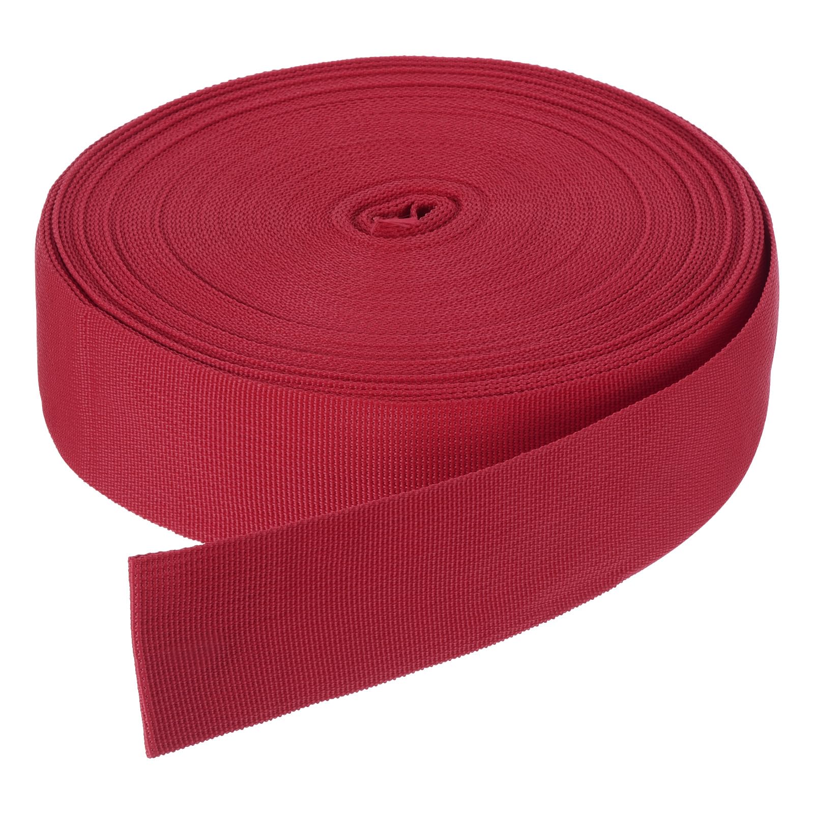 DMiotech 50 Yard x 2 Inch Width Nylon Webbing Strap Poly Flat Webbing Strapping for DIY Craft Backpack Strapping, Sewing, Outdoor Gear Repair, Dark Red