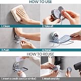 TAILI Suction Soap Dish Shower Holder Chrome 5 kg Tub Sink Organizer view 8