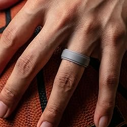 ThunderFit Silicone Wedding Rings for Men, Airflow