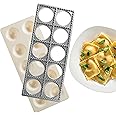 Ravioli Mold with Extra Large 2 1/2 Inch Squares- Authentic Ravioli Tray and Press, Makes 10 Italian Raviolis at a Time, Easy to Use Pasta Maker Kit, Sturdy Construction and Great Gift