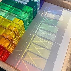 Rainbow Crystal Acrylic Strip Blocks Rectangle