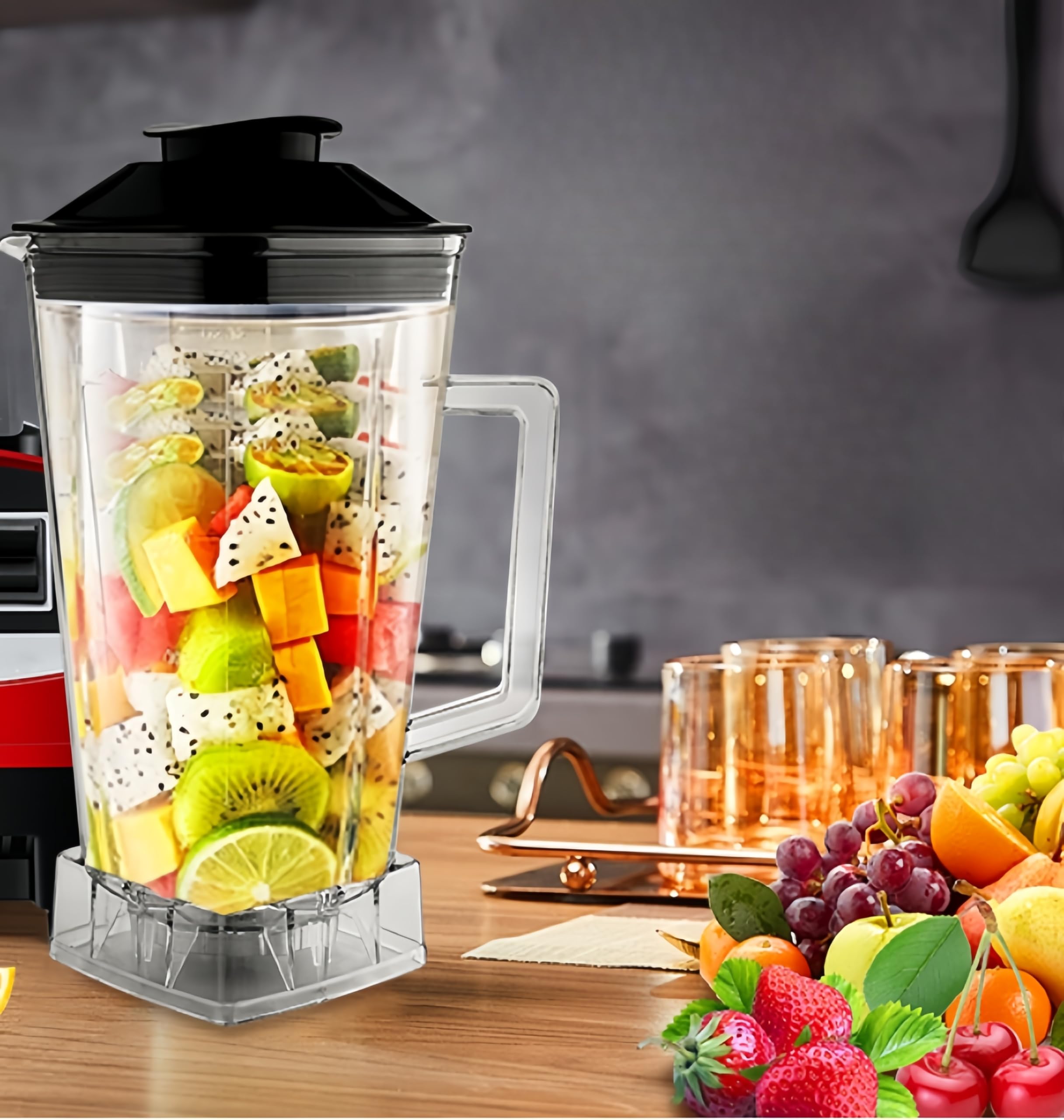 64OZ Container suitable for vitamix blender,smoothie blender cup Compatible with Vitamix 5200,with Blade and Lid