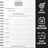 UniBrands Ultimate Gym Workout Log Book 100 Pages XL A5 Black view 3