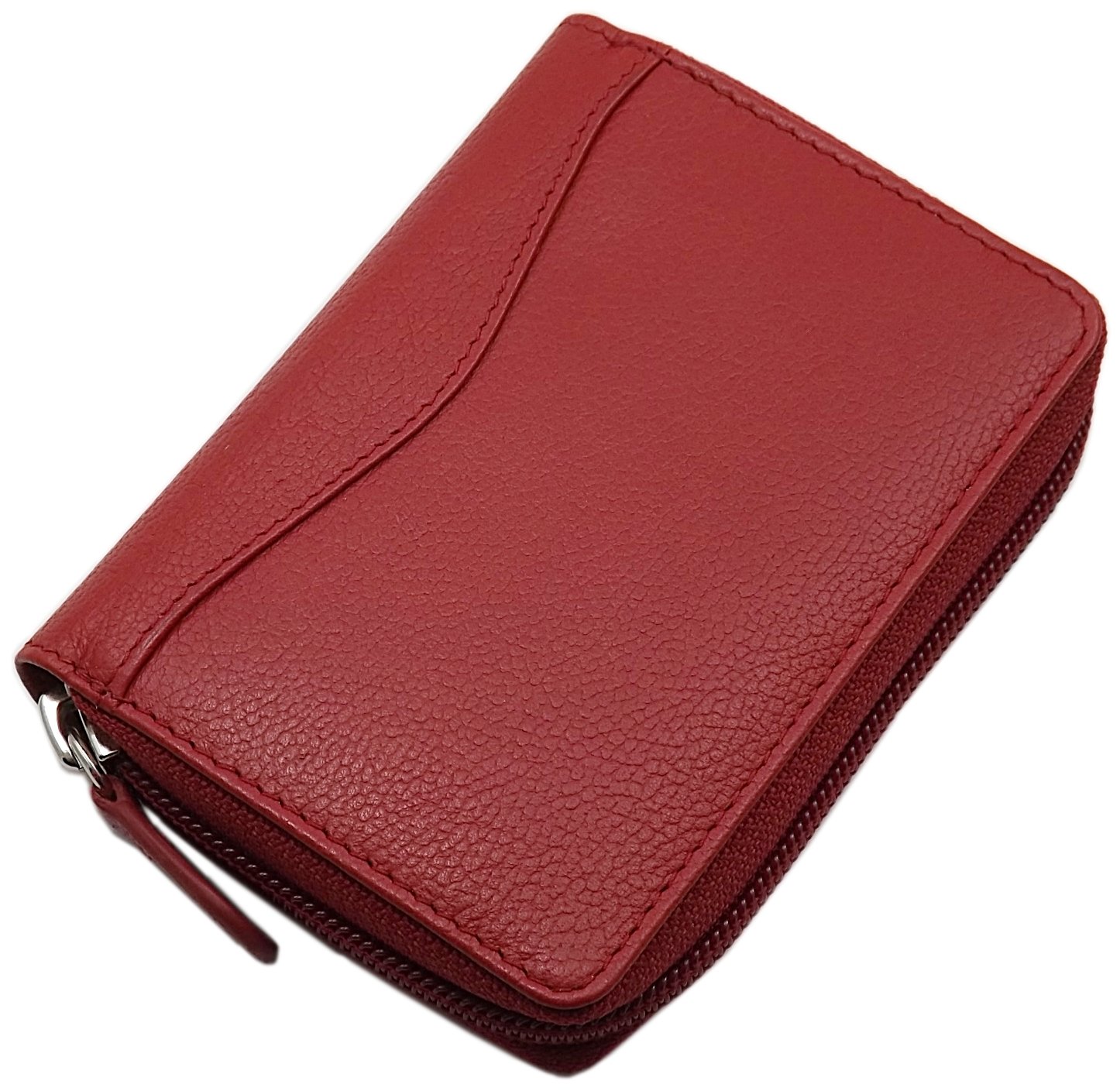 myledershop Universal Leather Credit Card case and Wallet in red