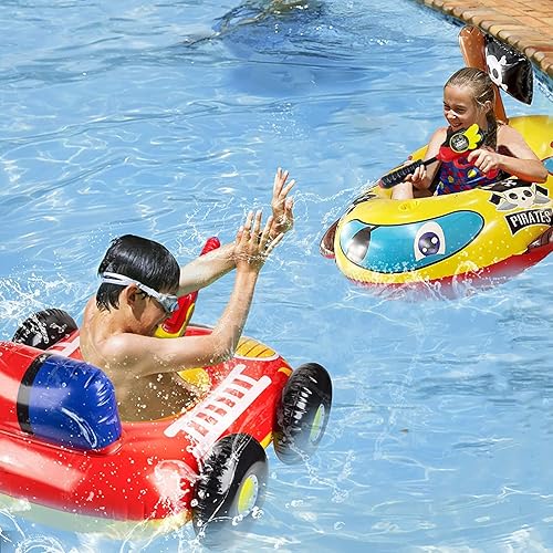 Inflatable Pool Floats Kids with Water Gun, Pirate Ship Pool