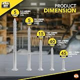 SOL 110pc Assorted Screws Wall Plugs Organised Storage Case DIY Wood Masonry view 2