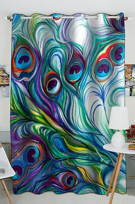 Amazon Com Custom Peacock Window Curtain Flawless Peacock