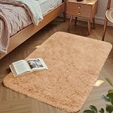 Aspire Homeware Fluffy Rug 50x80 cm Beige Soft Shag Carpet view 3