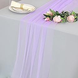 Snowkingdom Lavender Purple Table Runner, 10FT