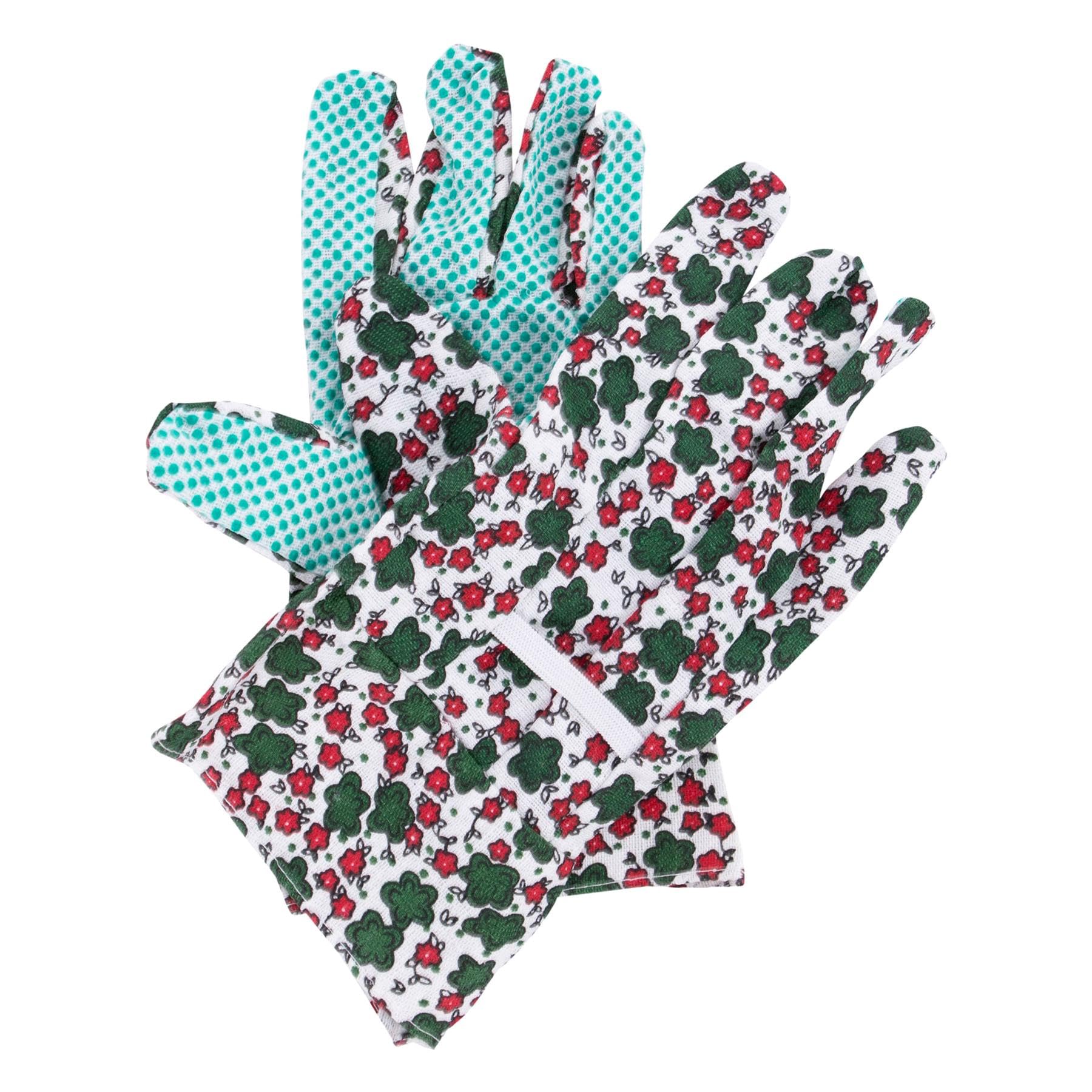 Ladies Flower Style Gardening Gloves, Light Duty Work in The Garden
