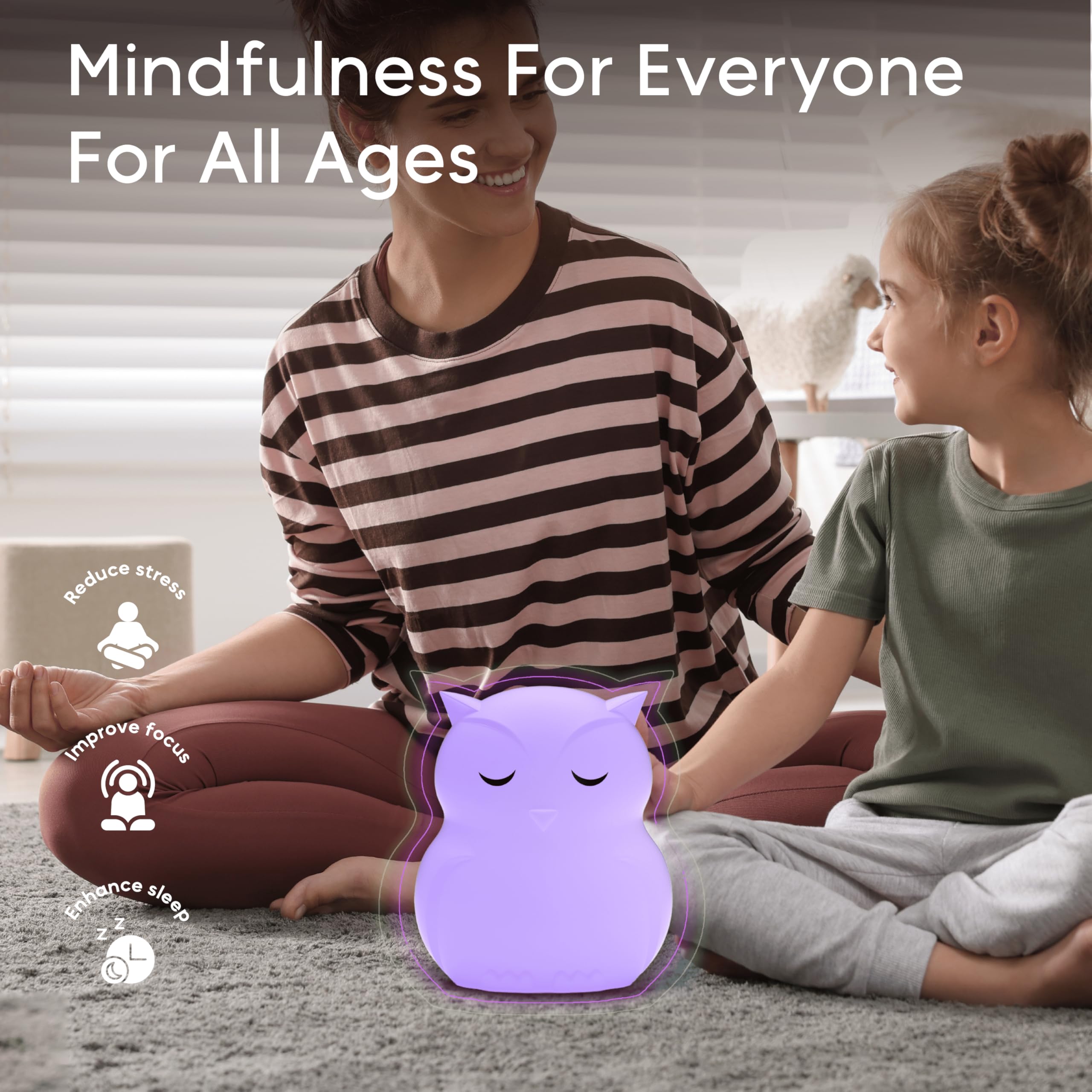 Breathing Pal 'Ollie'- Mindfulness Breathing Light, Guided Visual Meditation Breathing Light, Anxiety Relief Items for ADHD/Calm Down Corner/Meditation/Sleep Aid for Adult&Kid
