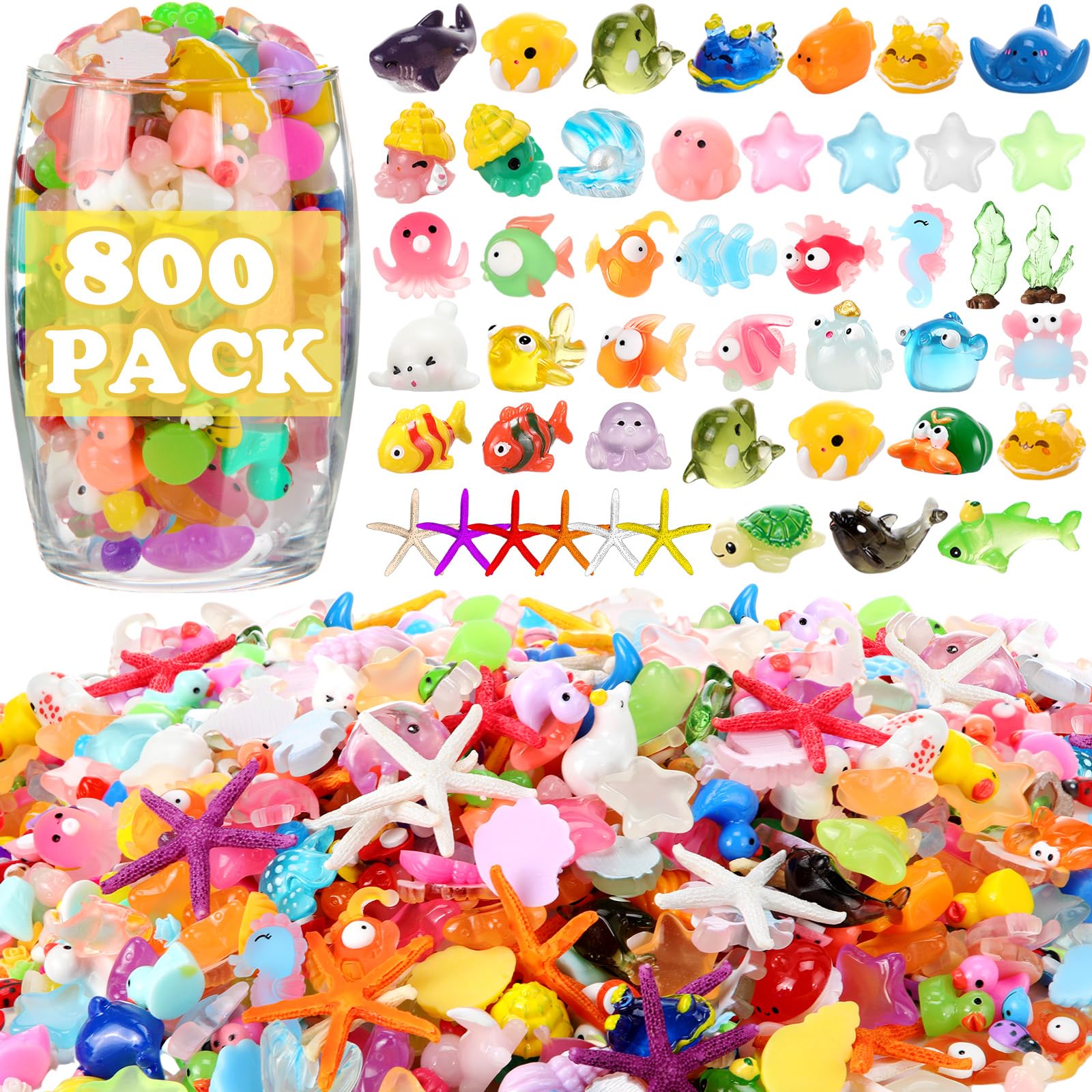 Photo 1 of Barydat 800 Pcs Mini Resin Animals Figures Bulk Miniature Garden Accessories for Pranks Hide Party Gift Duck Tiny Resin for Crafts Micro Landscape Plant Pots Dollhouse(Stylish)