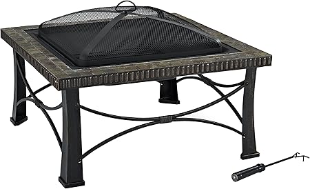Amazon Com Crosley Furniture Firestone Square Outdoor Slate Fire