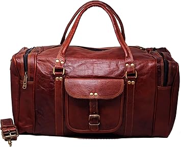 leather duffle bag amazon