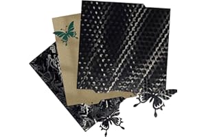 NORTHRENDA 【2pcs with 3 Patterns】184x184mm Textured PEI Sheet Smooth PEH+PED Build Plate Spring Steel Plate Double Sided Flexible Magnetic Heated Bed for Bambu Lab A1 Mini 3D Printers