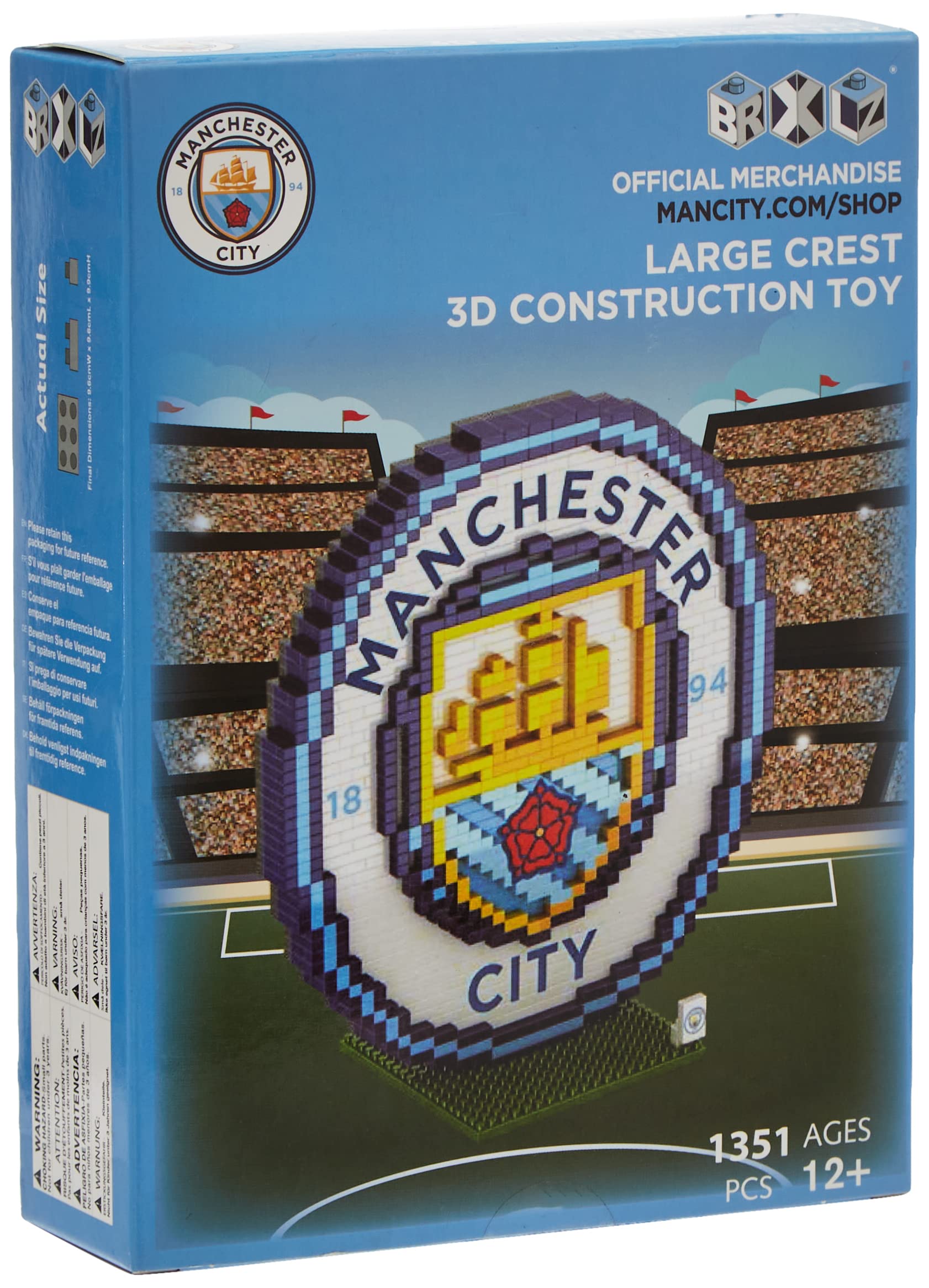 FOCO Football Manchester City BRXLZ Construction Building Toy Collection Logo