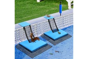 PEEH Pool Animal Saving Escape Ramp, Frog Saver for Swimming Pool Critter, Rescue for Frog, Toads, Lizards, Ducks, Snakes, Squirrel, Chipmunk, Mice, Reduces Pool Maintenance Accessories, (2 PCS Blue)