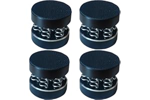 4Pcs Audiophile Aluminum Turntable Isolation Stand Feet, Adjustable Spring Speaker Spikes Vibration Isolation Feet Pad Stand 