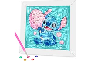 NARDOLL Diamond Art Kits for Kids - Crafts for Girls 8-12 - Diamond Art Painting with Wooden Frame - Arts and Crafts for Kids Ages 4-6 8-10 - GEM Art Supplies for Adult Beginners Home Wall Decor Gifts