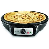 NutriChef Electric Griddle & Crepe Maker | Nonstick 12 Inch Hot Plate Cooktop | Adjustable Temperature Control | Batter Sprea