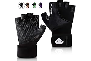 HTZPLOO Workout Gloves Gym Gloves Weight Lifting Gloves for Men Women with Full Palm Pad,Strong Wrist Wraps Support,Enhanced Grip,for Fitness,Training,Weightlifting,Exercise