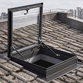 23.6 Inch Skylight Roof Window Tempered Glass Security Lighting Well Window | Basement Lighting Well Window, Roof Venting Access, Security Viewing Cover, Sunroom Garage Deck Attic, Waterproof Frame