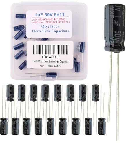 Set of 10, Nichicon 105°C Electrolytic Capacitor 100uF 50V (100